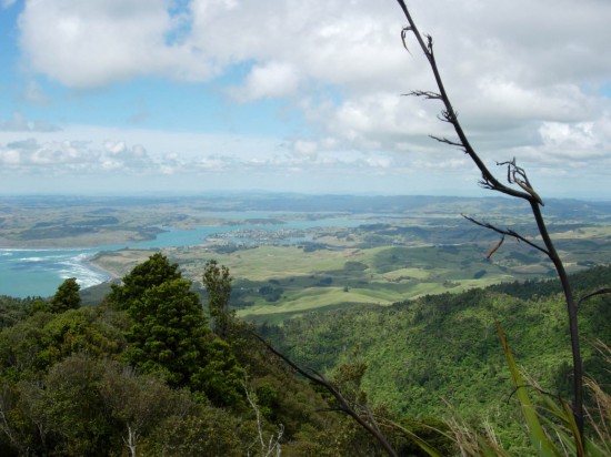 Raglan as seen from Mt Karori (note, not in a glider)